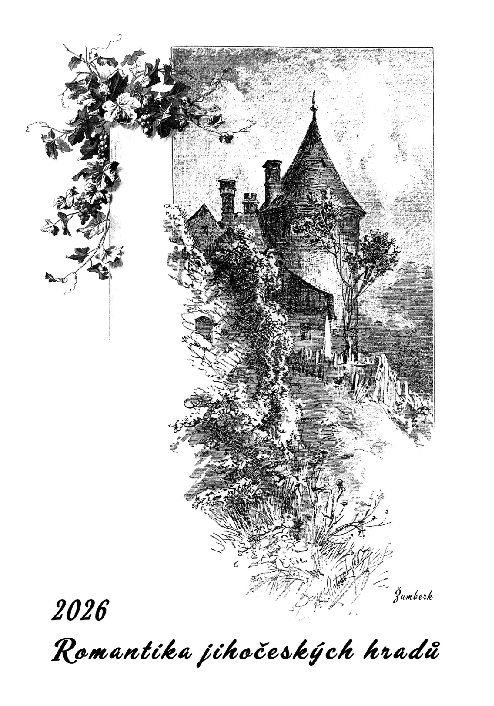 Kalendář Romantika jihočeských hradů - rytiny 2026