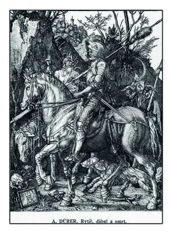 A. Dürer: Rytíř, ďábel a smrt