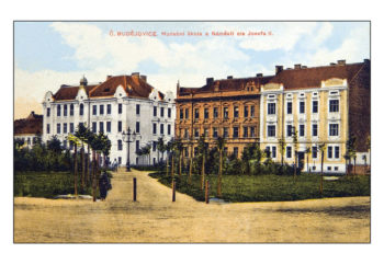 České Budějovice - Hudební škola a náměstí císaře Josefa II.