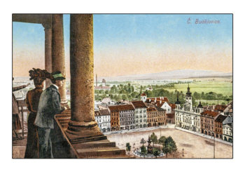 České Budějovice - Náměstí z ochozu Černé věže