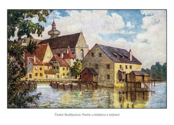 České Budějovice - Partie u Kláštera s mlýnicí