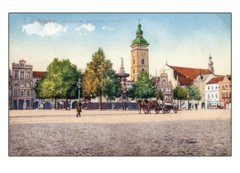 České Budějovice - Samsonova kašna na náměstí
