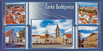 České Budějovice - skládaná pohlednice