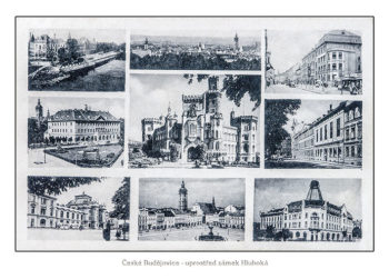 České Budějovice - Uprostřed zámek Hluboká