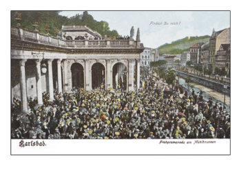 Karlovy Vary - Ranní promenáda v tlačenici