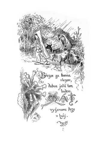 Mikoláš Aleš: Březen za kamna vlezem