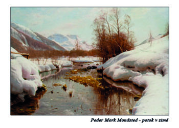 Peder Mork Monsted - potok v zimě