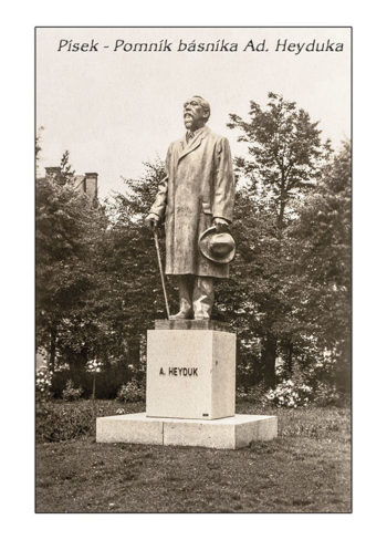 Písek - Pomník básníka Adolfa Heyduka