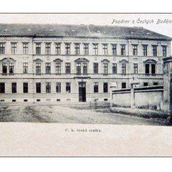Pozdrav z Českých Budějovic - c. k. Česká reálka