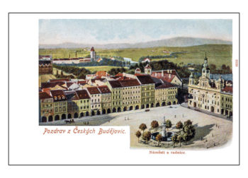 Pozdrav z Českých Budějovic - Náměstí a radnice