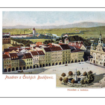 Pozdrav z Českých Budějovic - Náměstí a radnice