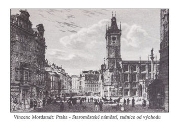 Praha - Staroměstské náměstí, radnice od východu - Vincenc Mordstadt