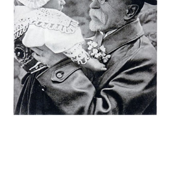 T. G. Masaryk na Moravě s děvčátkem