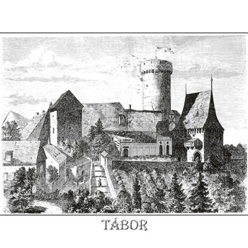 Tábor hrad Kotnov rytina