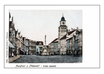 Třeboň - pozdrav z Třeboně - velké náměstí
