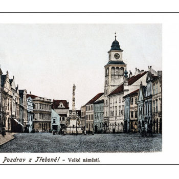Třeboň - pozdrav z Třeboně - velké náměstí