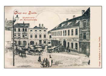 Znojmo  - týdenní trh na Michalském náměstí